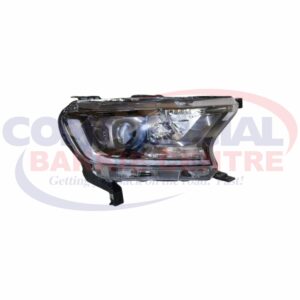 Ford Ranger T8 Prj RH Square Black Headlamp